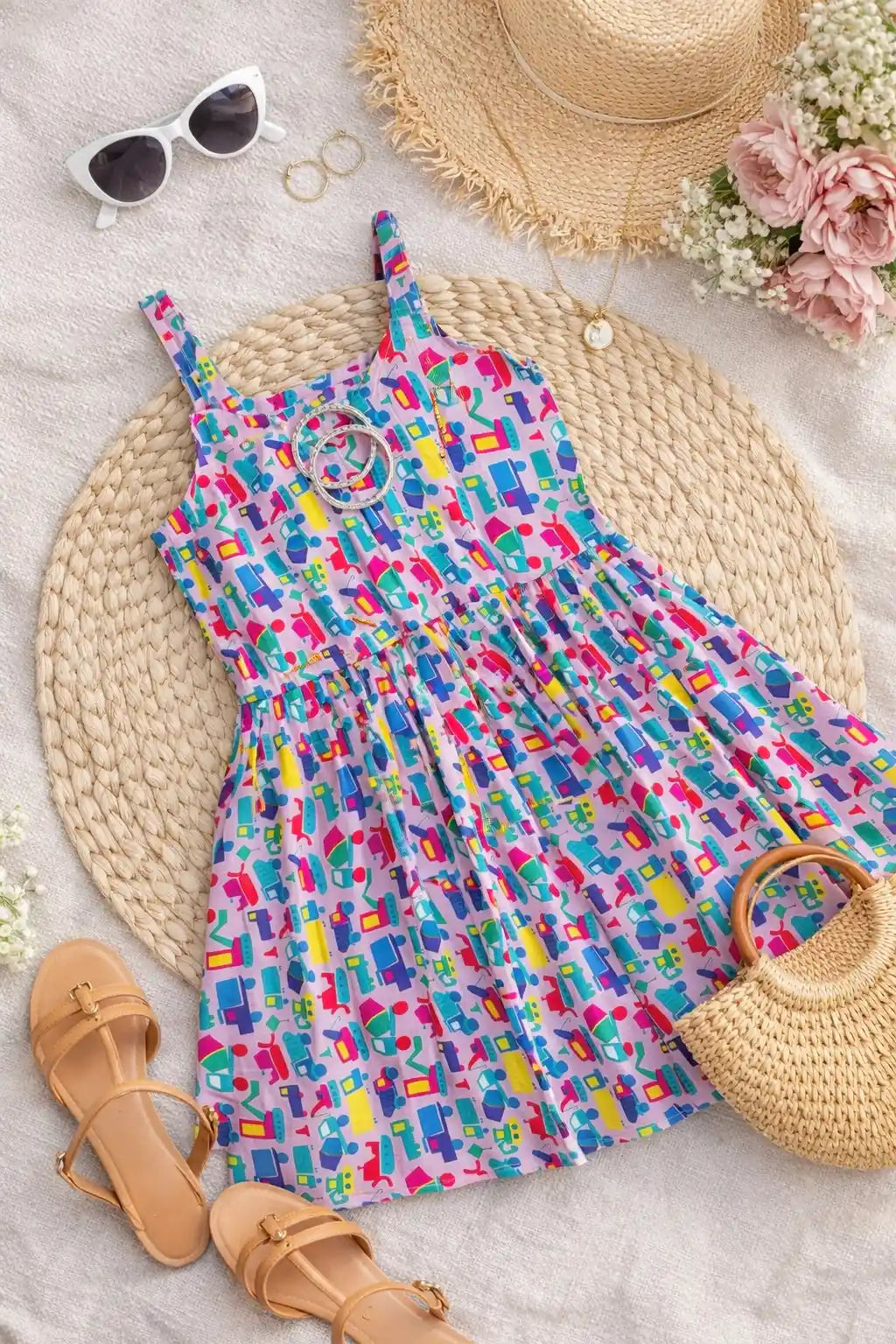 Cute Teddy Hand Print Frill Top