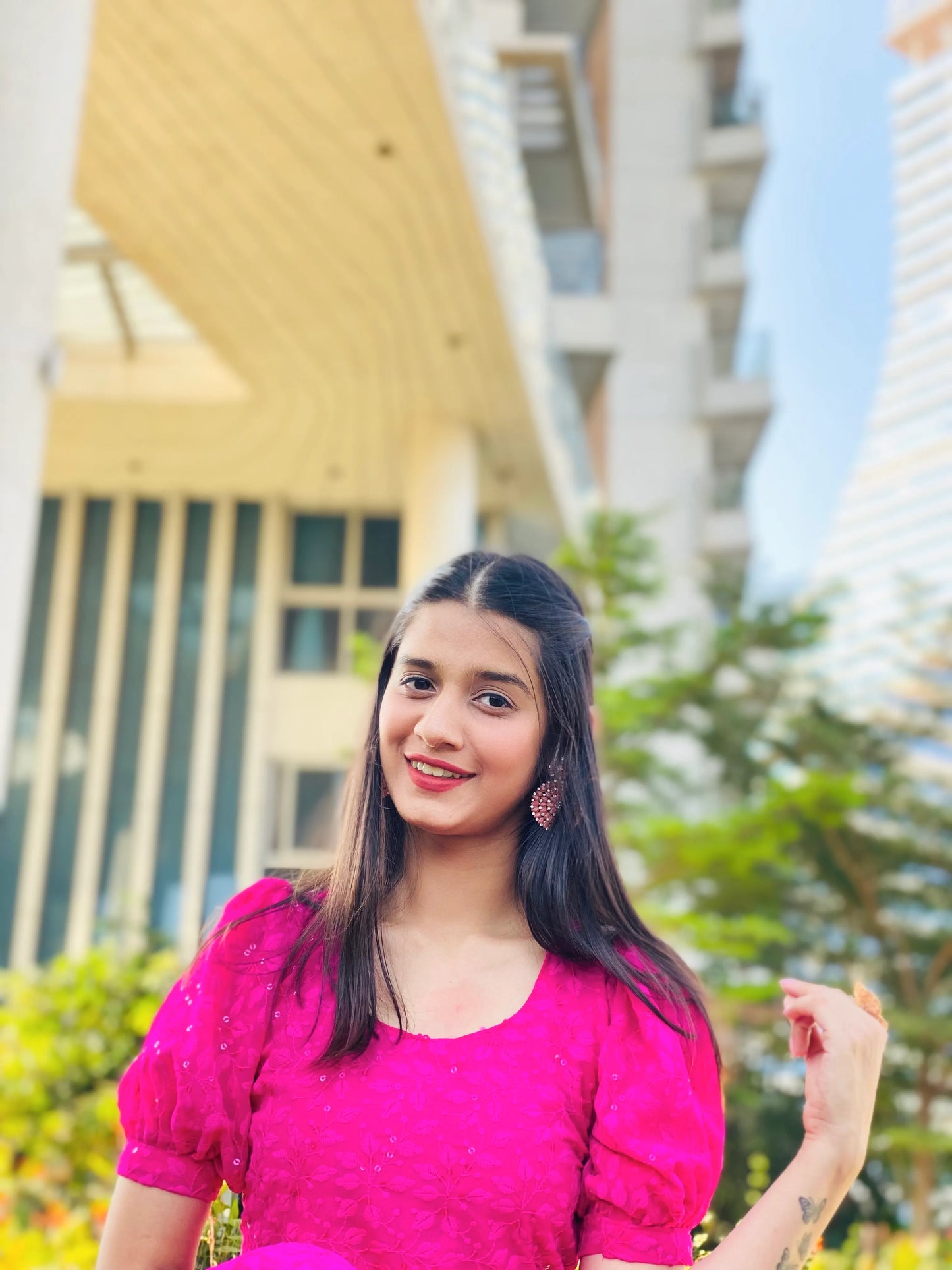 Mahima's Hot Pink Gulnaz Kurta