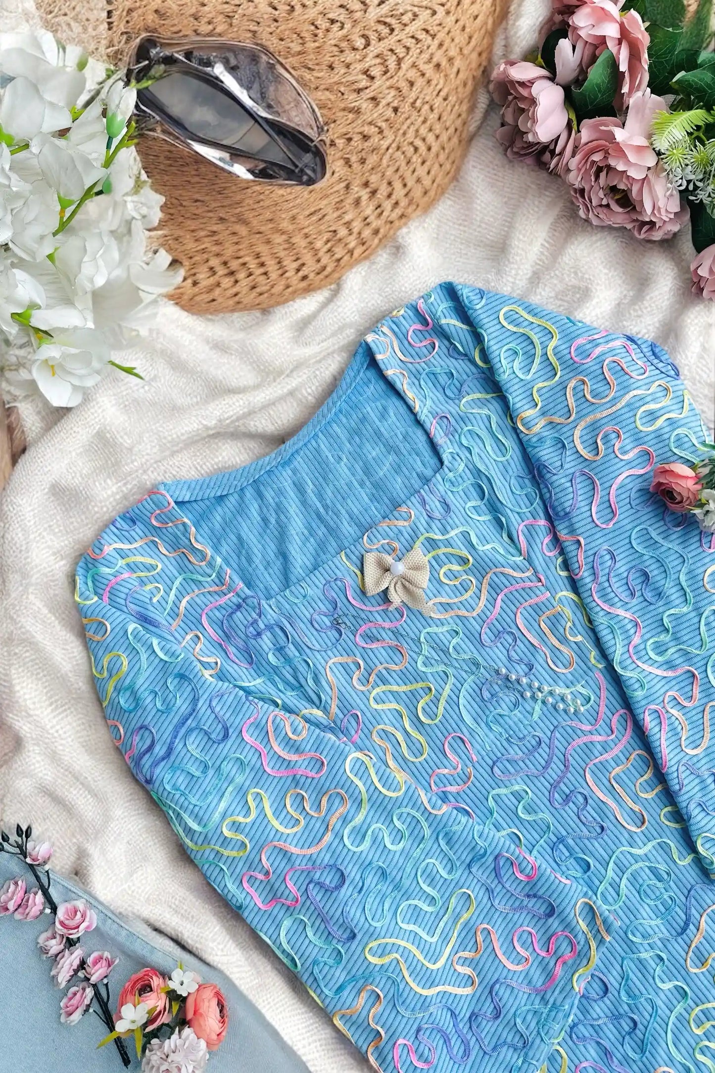 Blueberry Swirl Peplum Top
