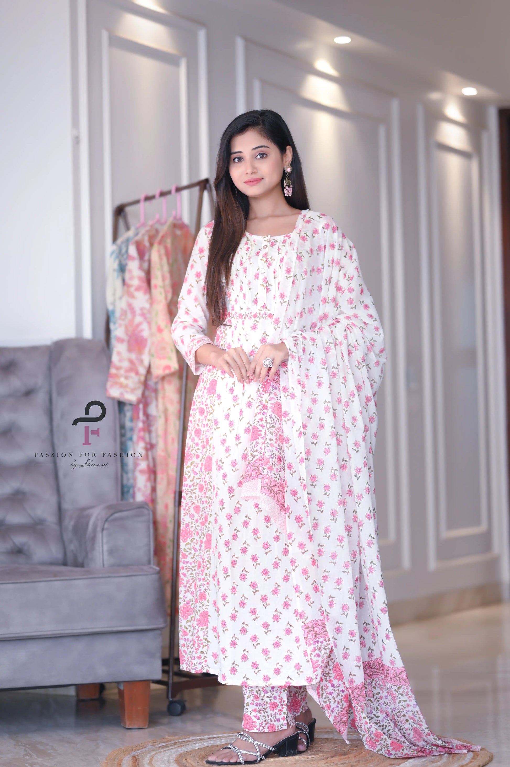 Dew Cotton Meher MulMul Suit Set - Passion for Fashion by Shivani