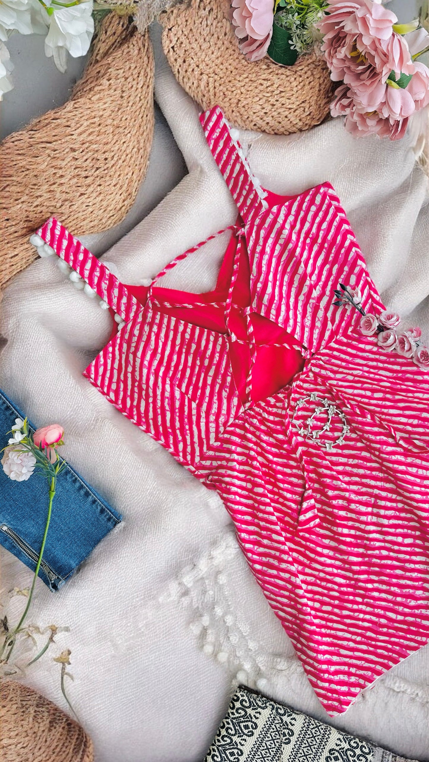 Rosy Pink Dori Gulnaz Lehriya Kurta