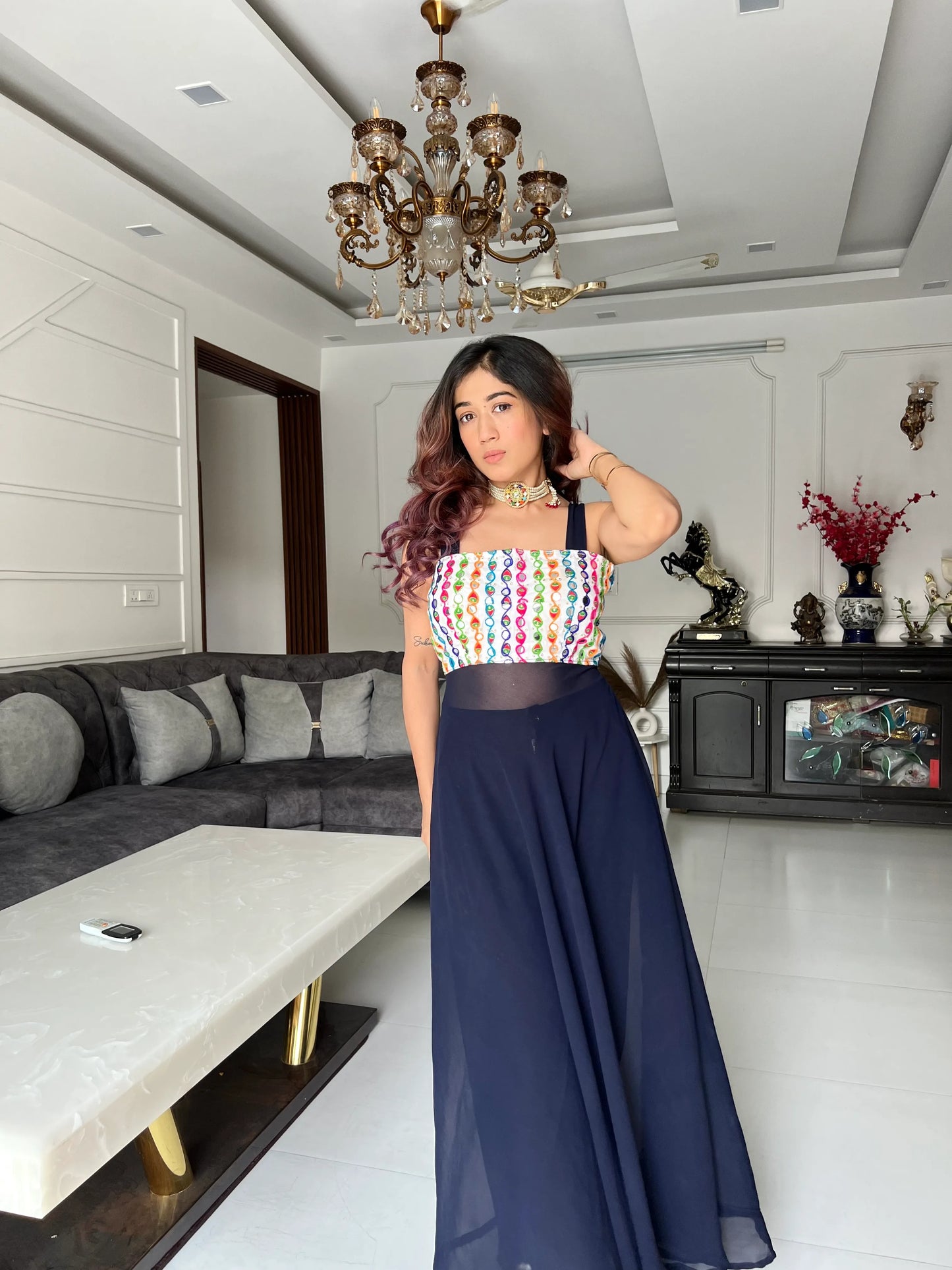 Surabhi's Gamti Blue Gulnaz Anarkali