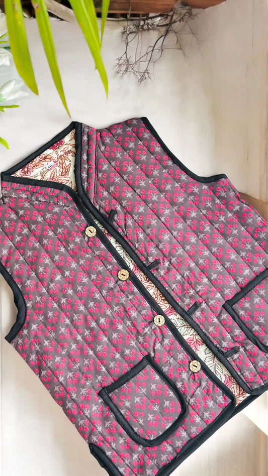 Pink Block Kids Reversible Jacket - Passion for Fashion by Shivani