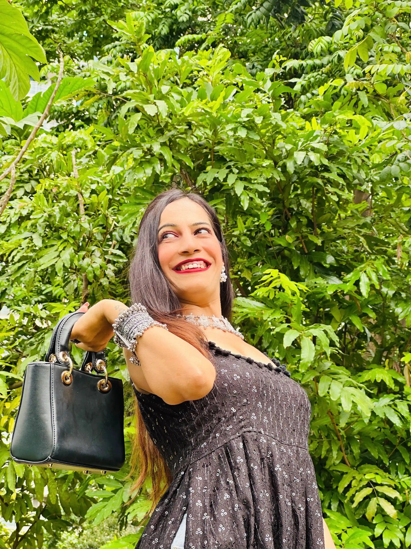 Pitch Black Sequence Gulnaz Short Kurta