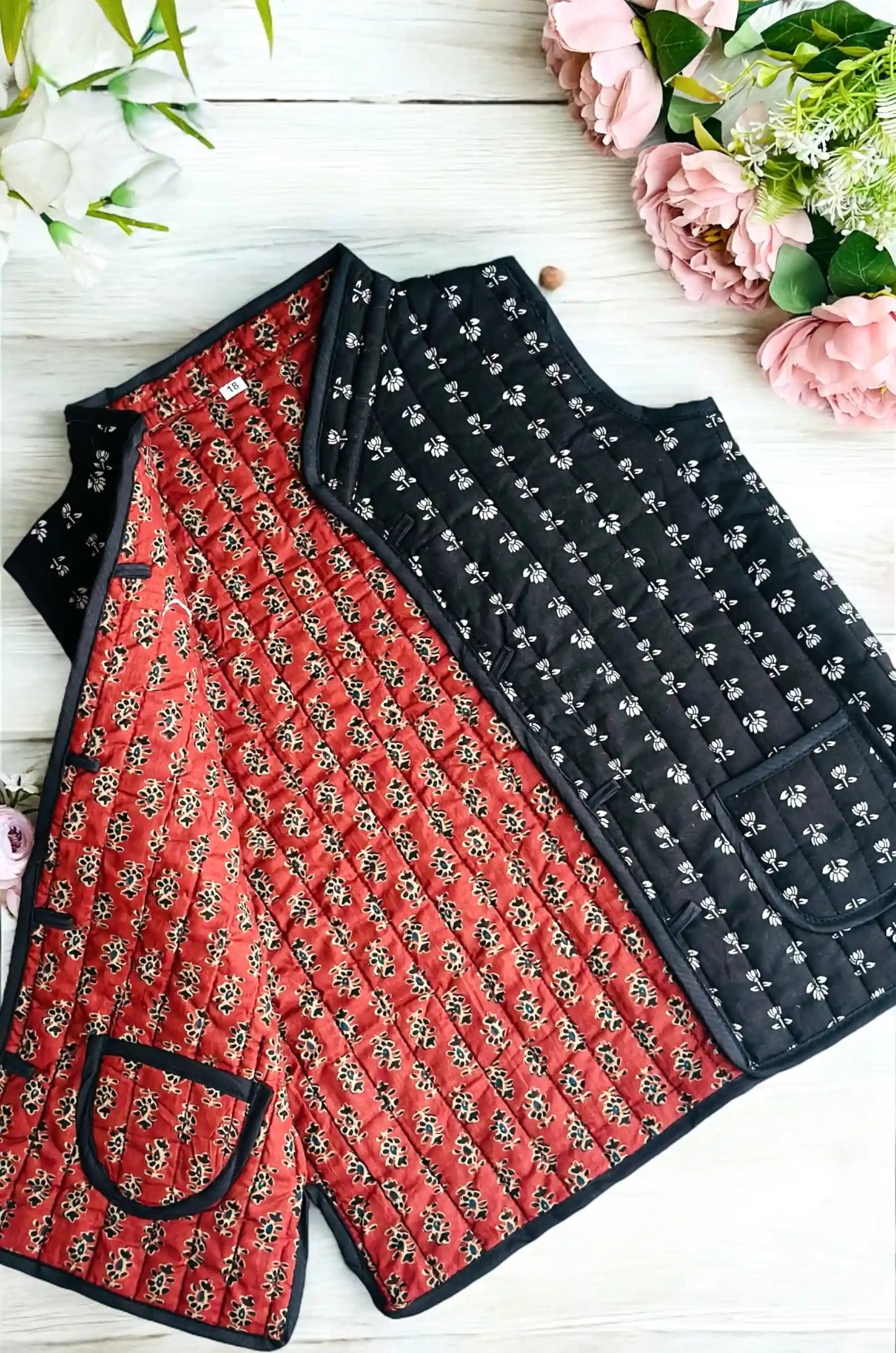Kids Reversible Block Jaipuri Jacket