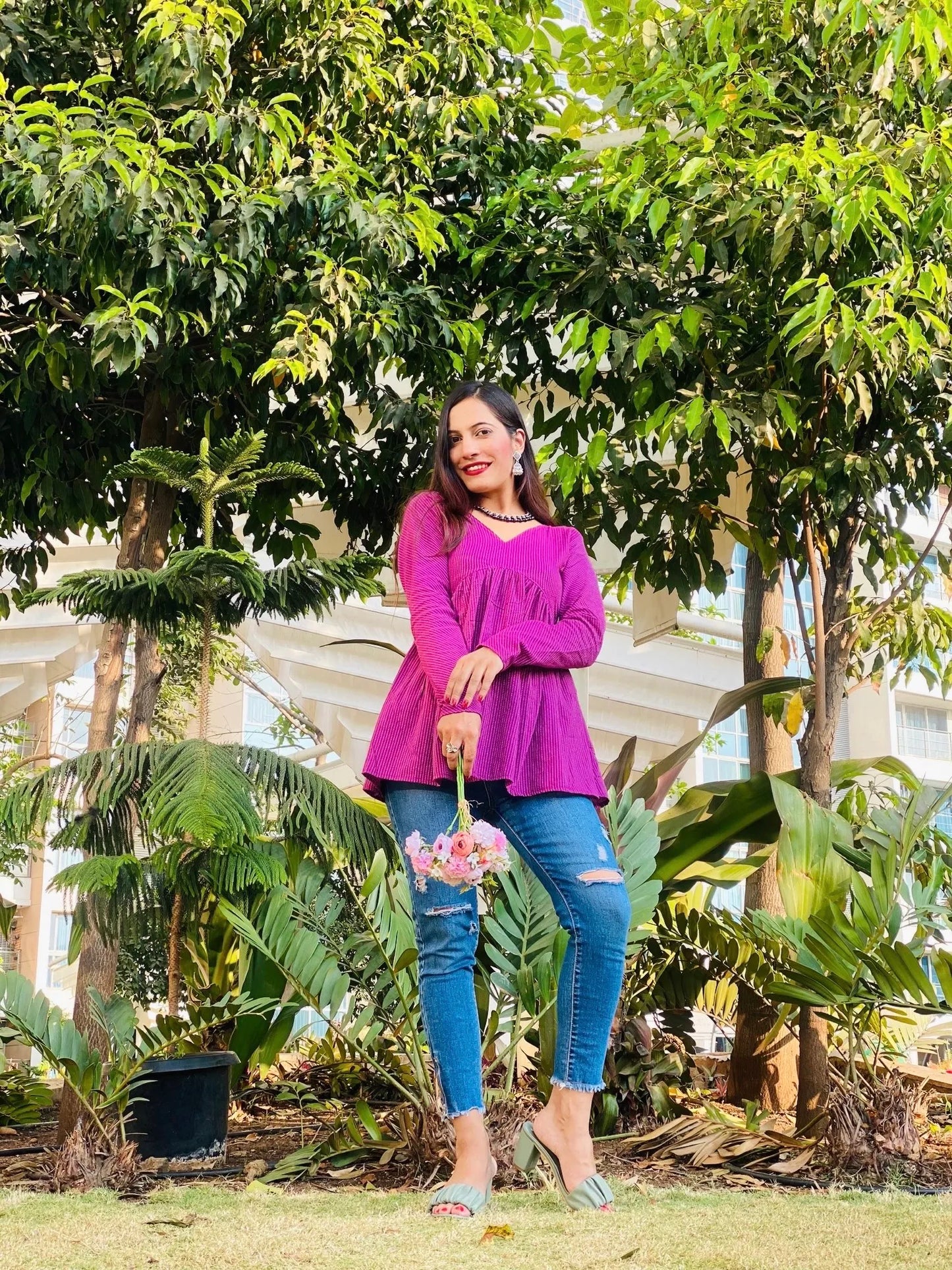 Blush MulMul Gulnaz Peplum Top