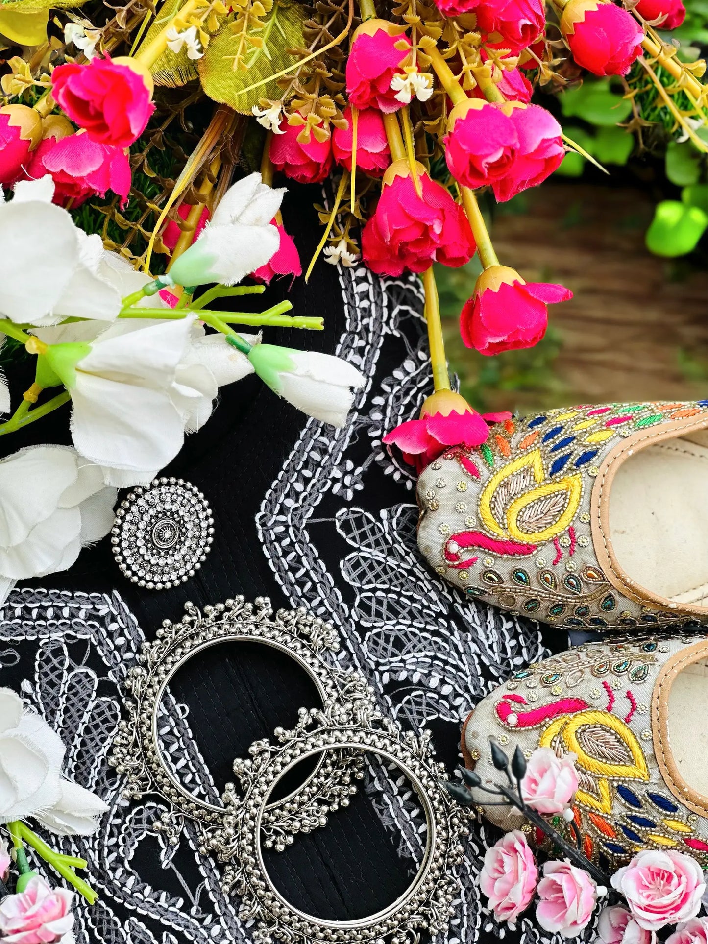 Classic Black Noor Chikan Kurta