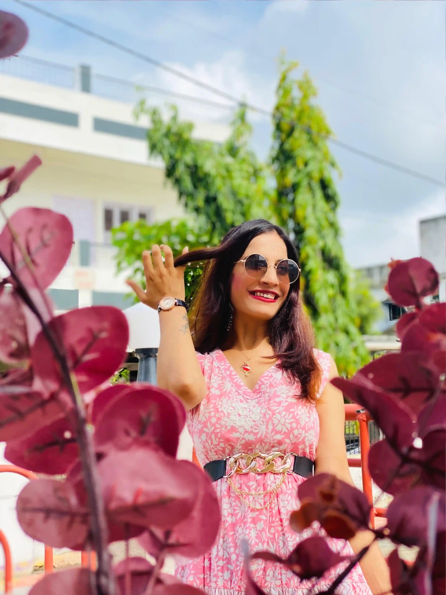 Pearl Pink Jaipuri Frill Twirl Dress