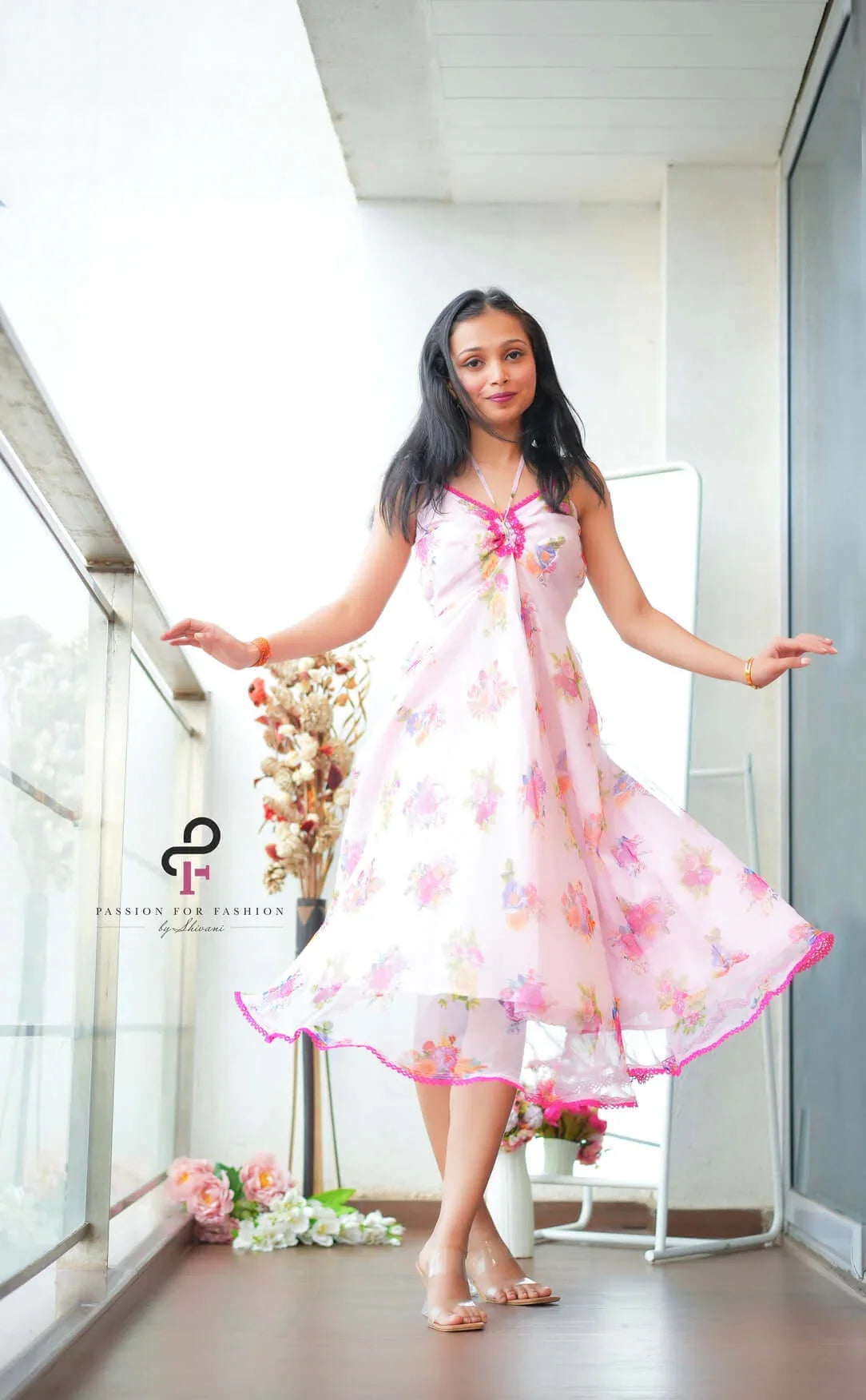 Fairytale Floral Organza Twirl Dress - Passion for Fashion by Shivani