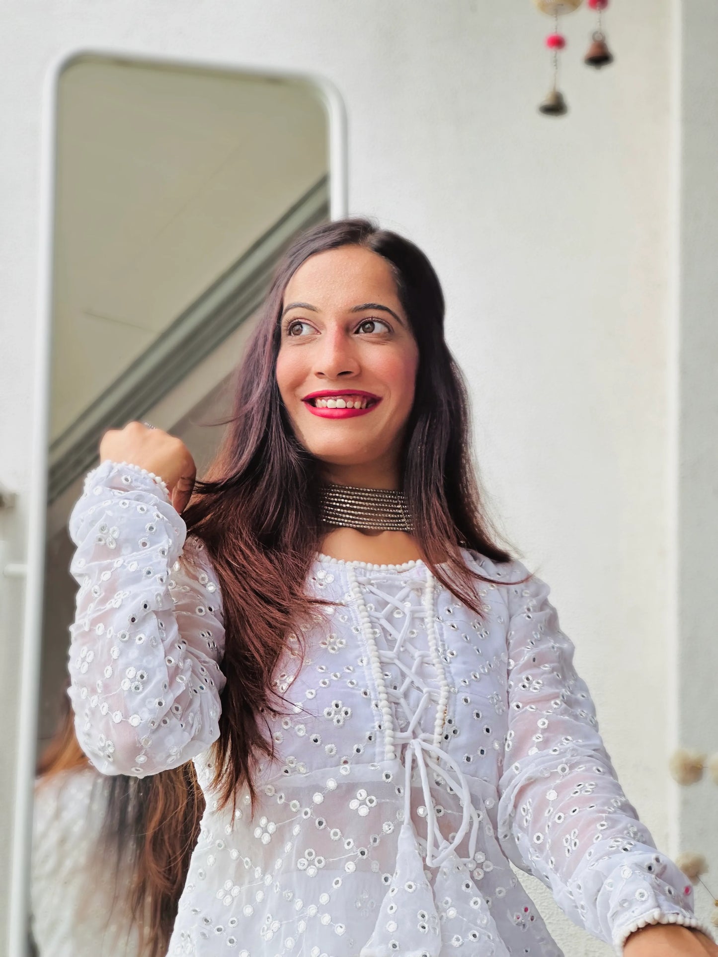 Ivory White Dori Gulnaz Kurta