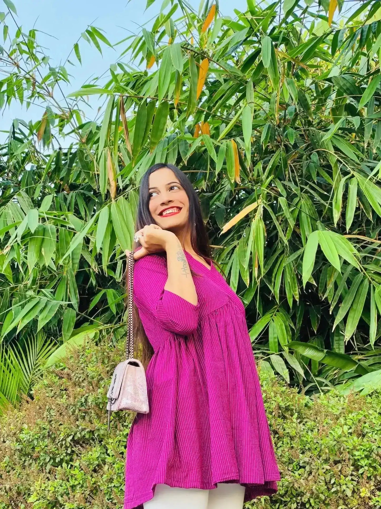 Plum Purple Jaipuri Peplum Top - Passion for Fashion by Shivani