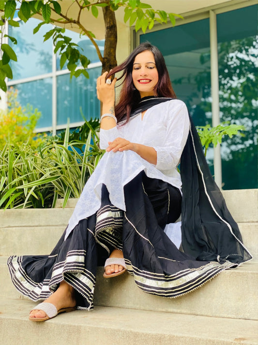Gotta Black Sharara Pants - Passion for Fashion by Shivani
