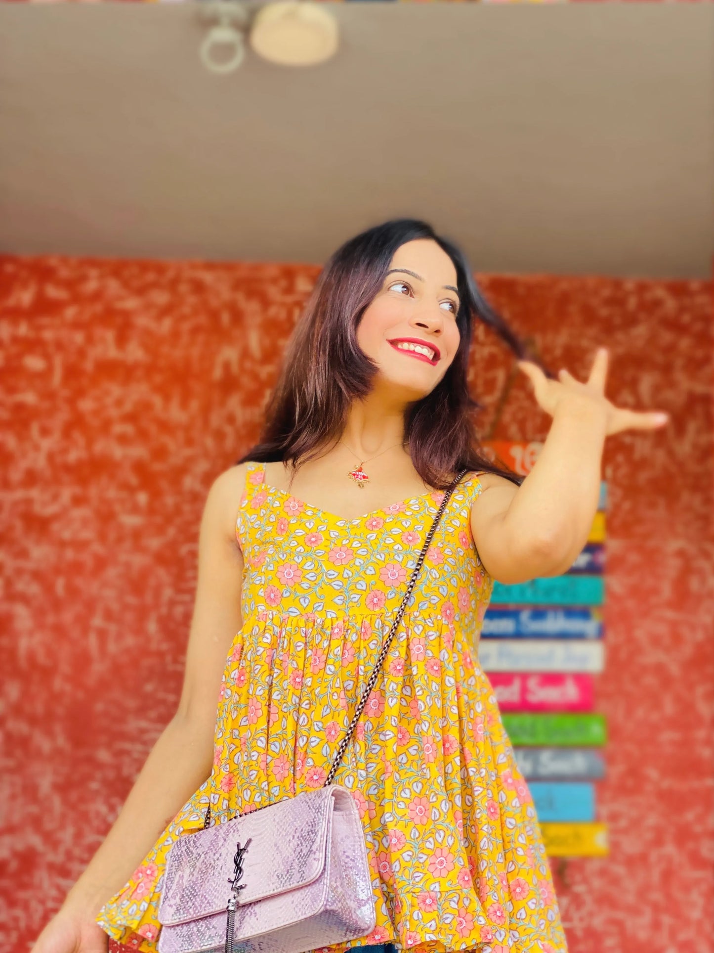 Mulmul Bliss Floral Peplum Top