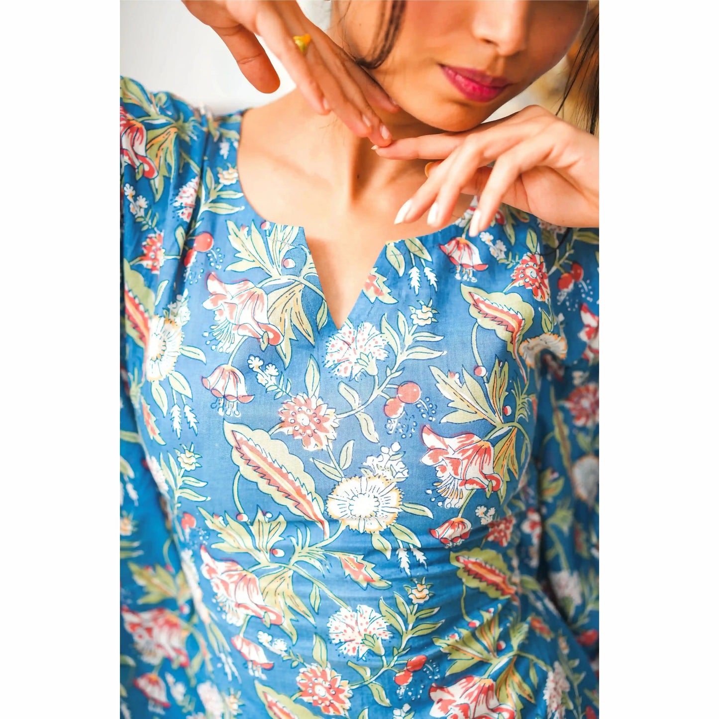 Kalamkari Blue Jaipuri Loungewear
Set!