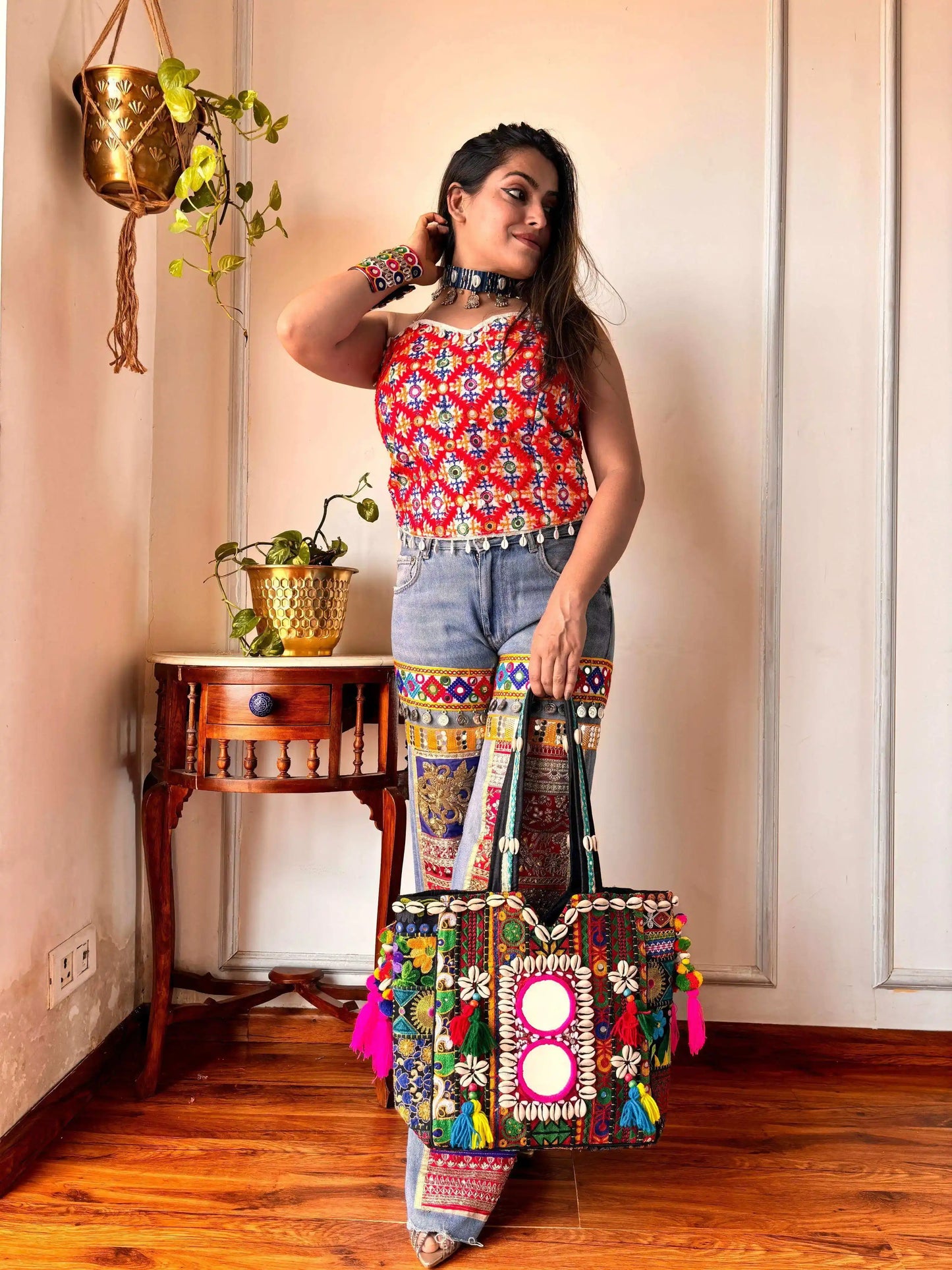 Boho Chic Embroidered Top