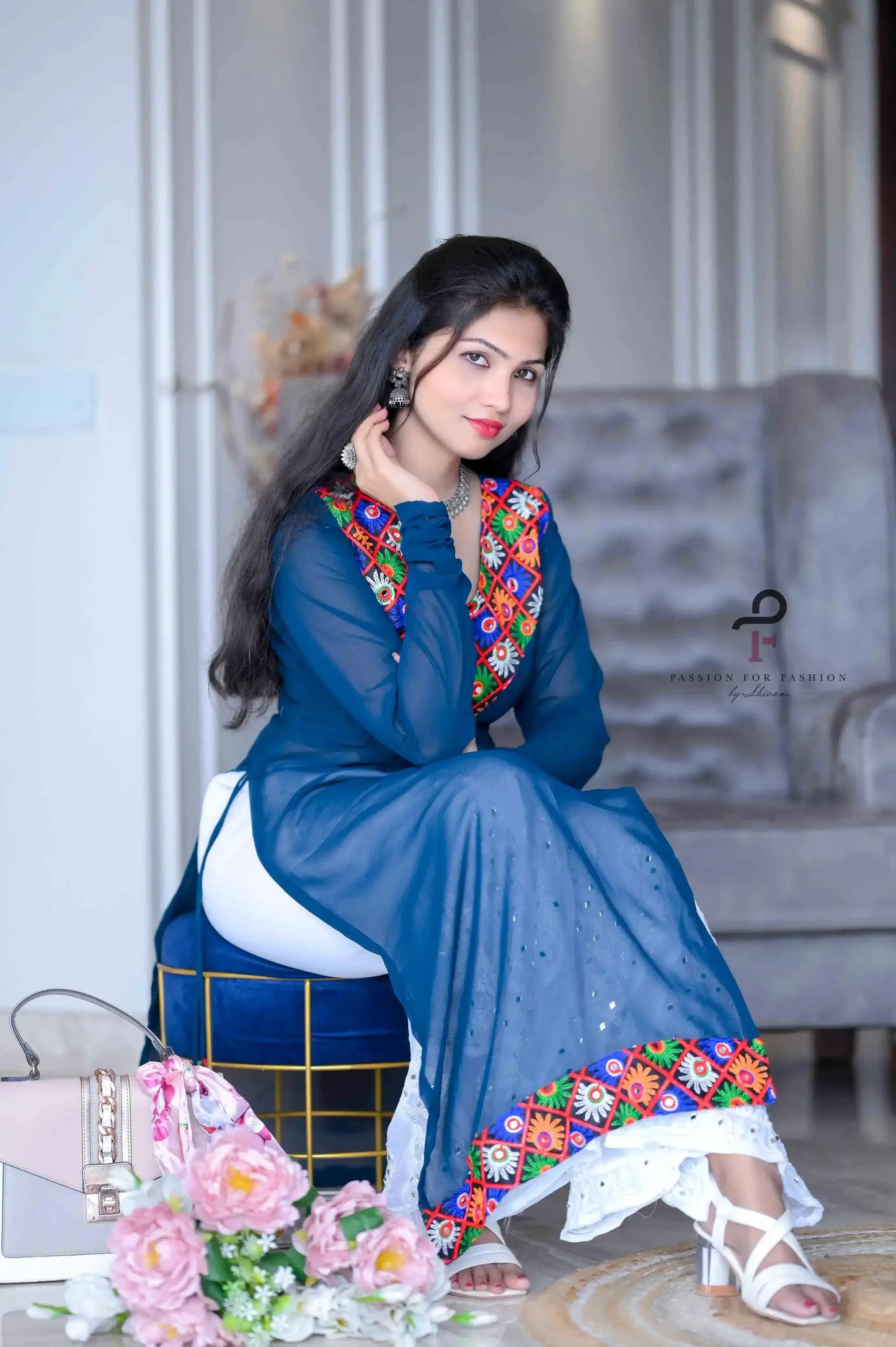 Charm Gamti Gulnaz Embroidered Kurta