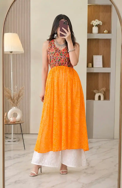 Bloom Bandhni Gamti Gulnaz Kurta