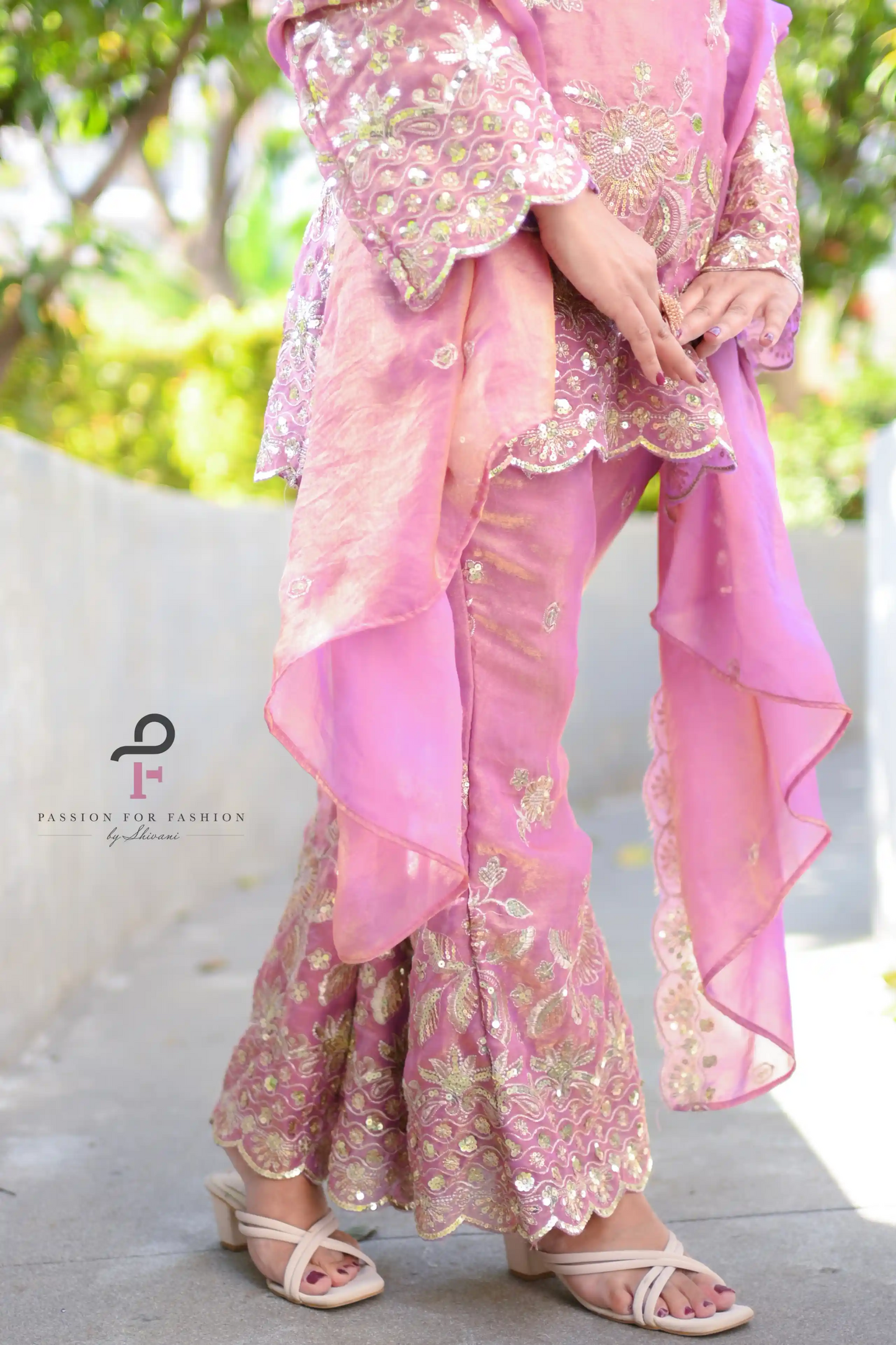 Blush Embroidered Meher Suit Set