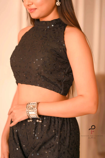 Midnight Spark Sequin Blouse