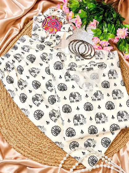 Meher Boho Elephant Print Ethnic Set