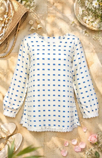 NeelHathi Jaipuri Cotton Kurta