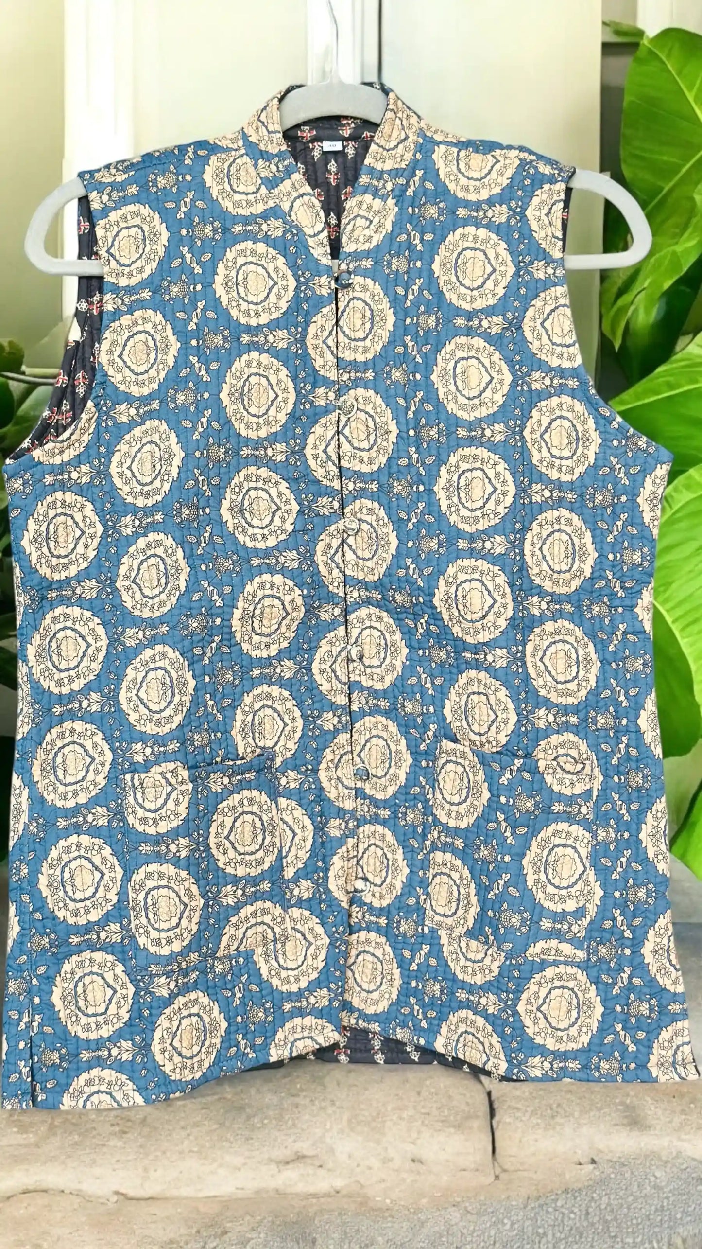 Kalamkari Blue Jaipuri Jacket