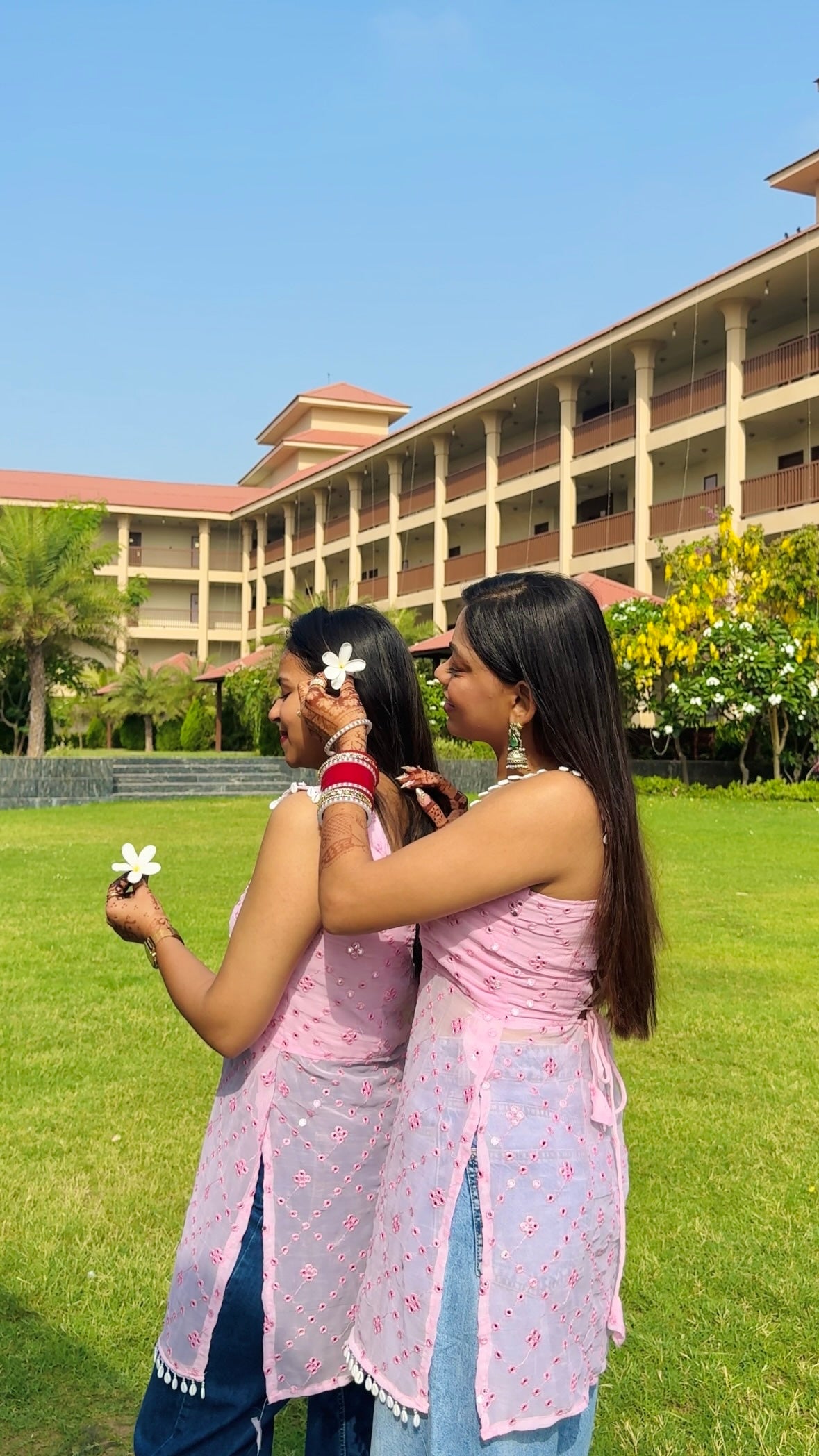 BFF Pink Gulnaz Dori Kurta