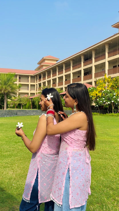 BFF Pink Gulnaz Dori Kurta