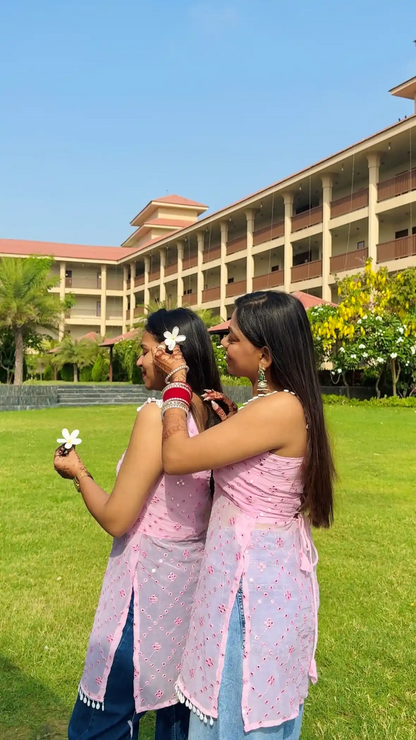 BFF Pink Gulnaz Dori Kurta