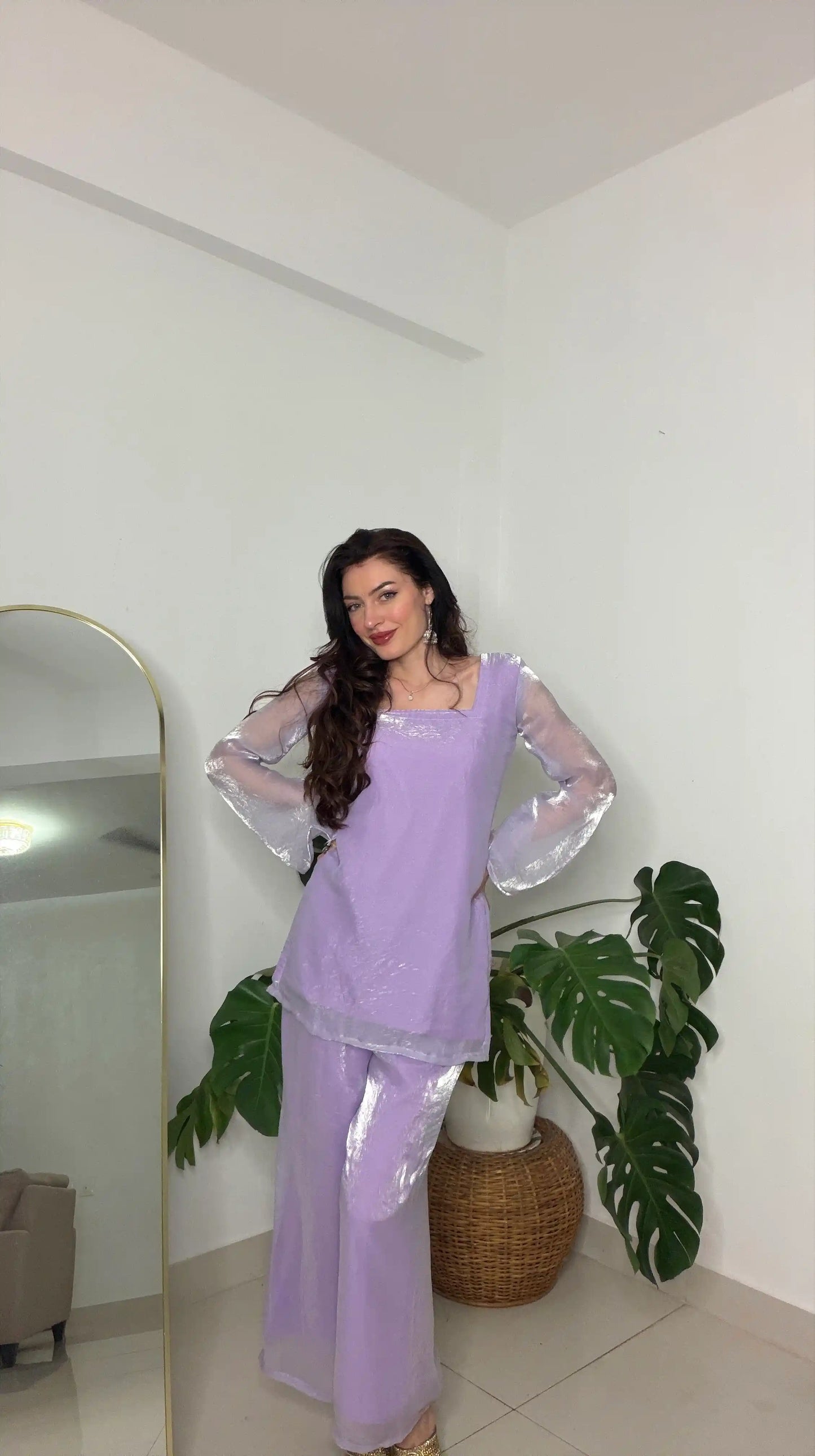 Blush Lilac Back Tie Gulnaz Set