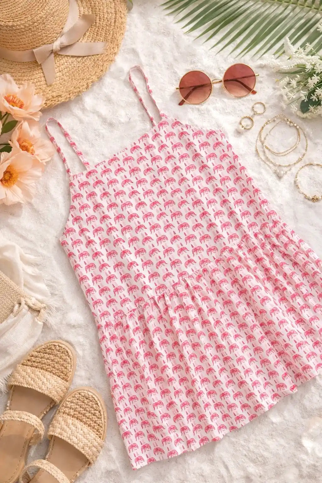 Soft Cotton Elephant Peplum Top