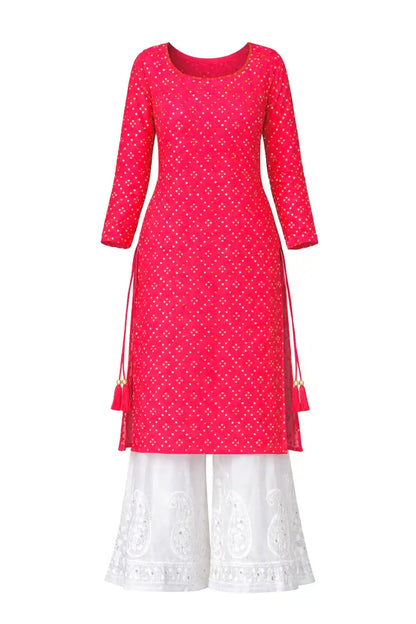 Prism Pink Mirror Gulnaz Kurta