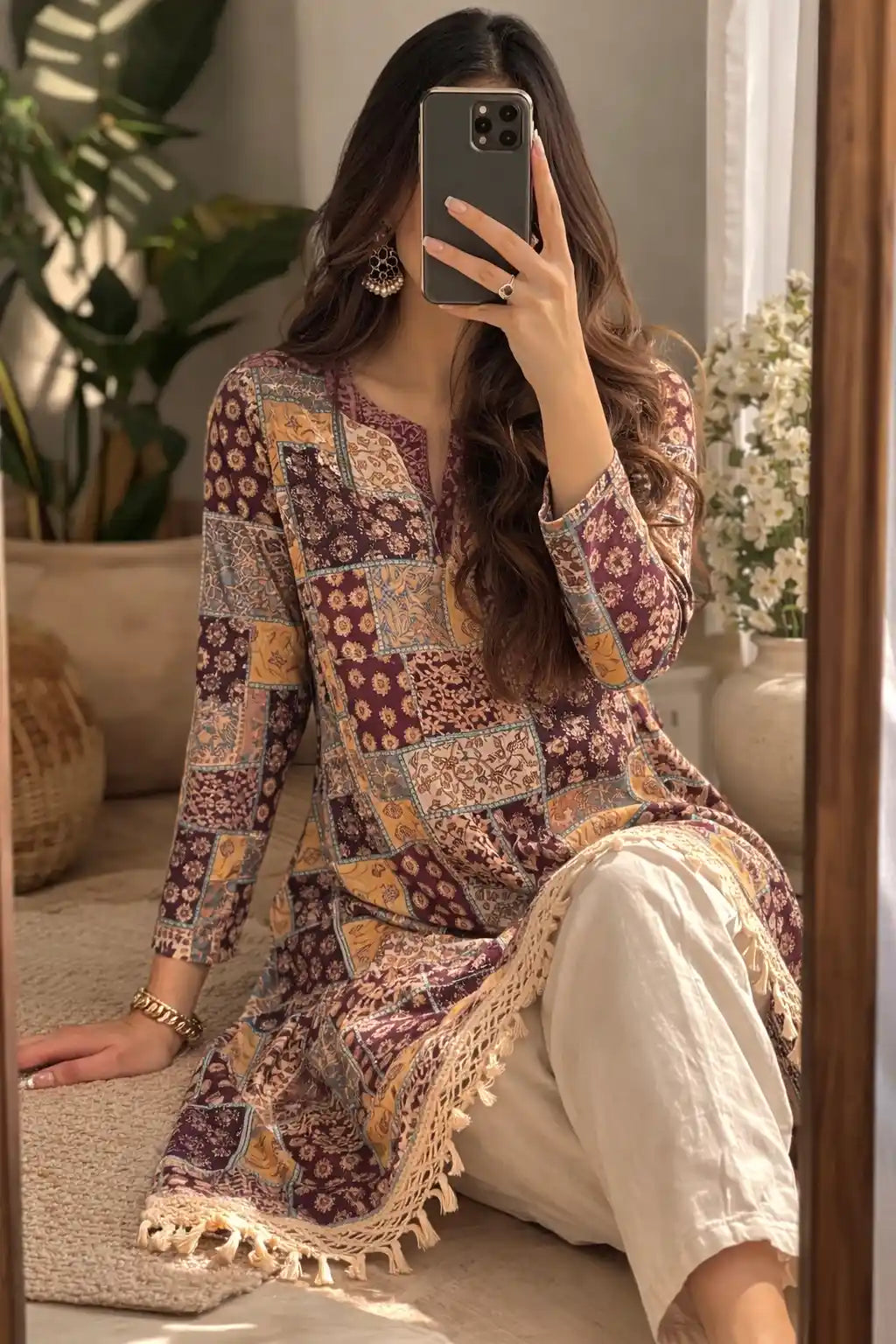 Vintage Mosaic Charm Kurta