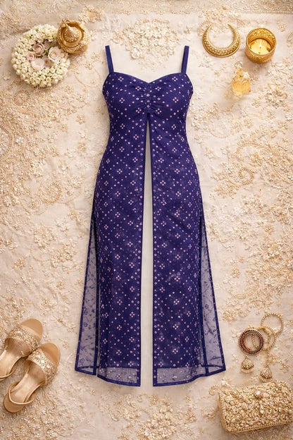 Hot Blue Mirror Gulnaz Kurta