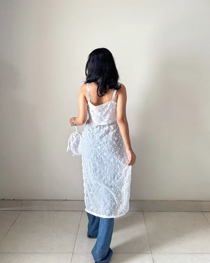 Shefali’s White Mirror Gulnaz Kurta