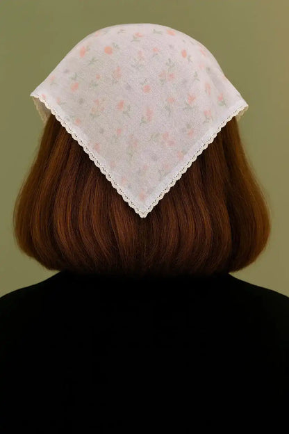 Blossom Breeze Mulmul Triangular Scarf