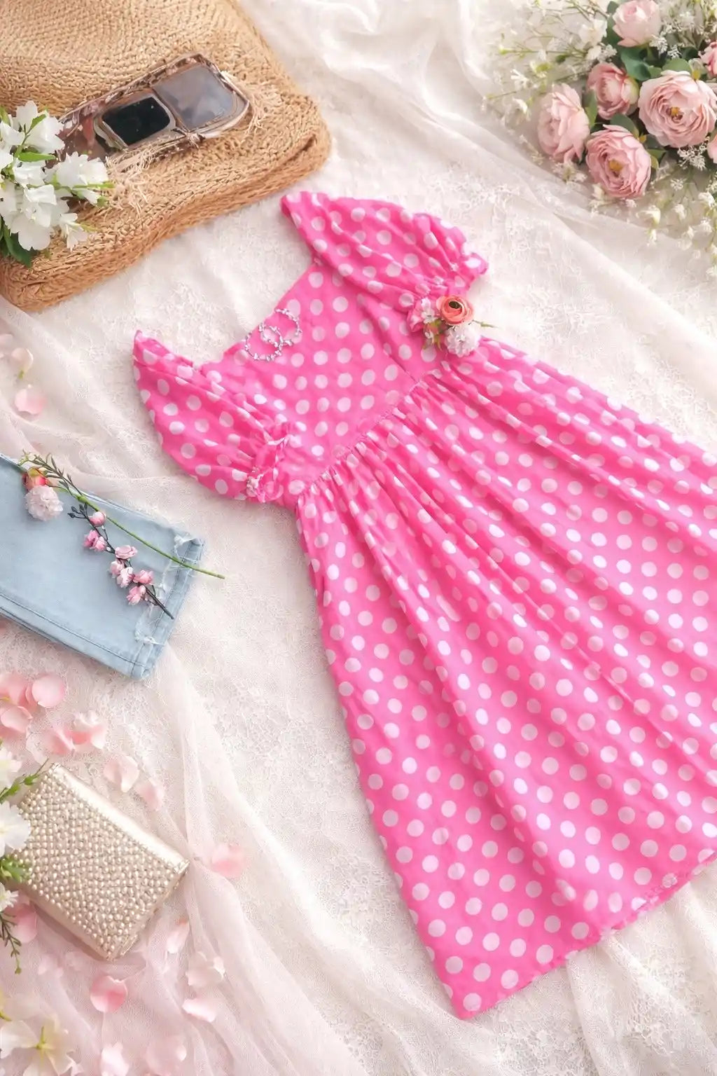Pretty In Pink Polka Twirl Dress