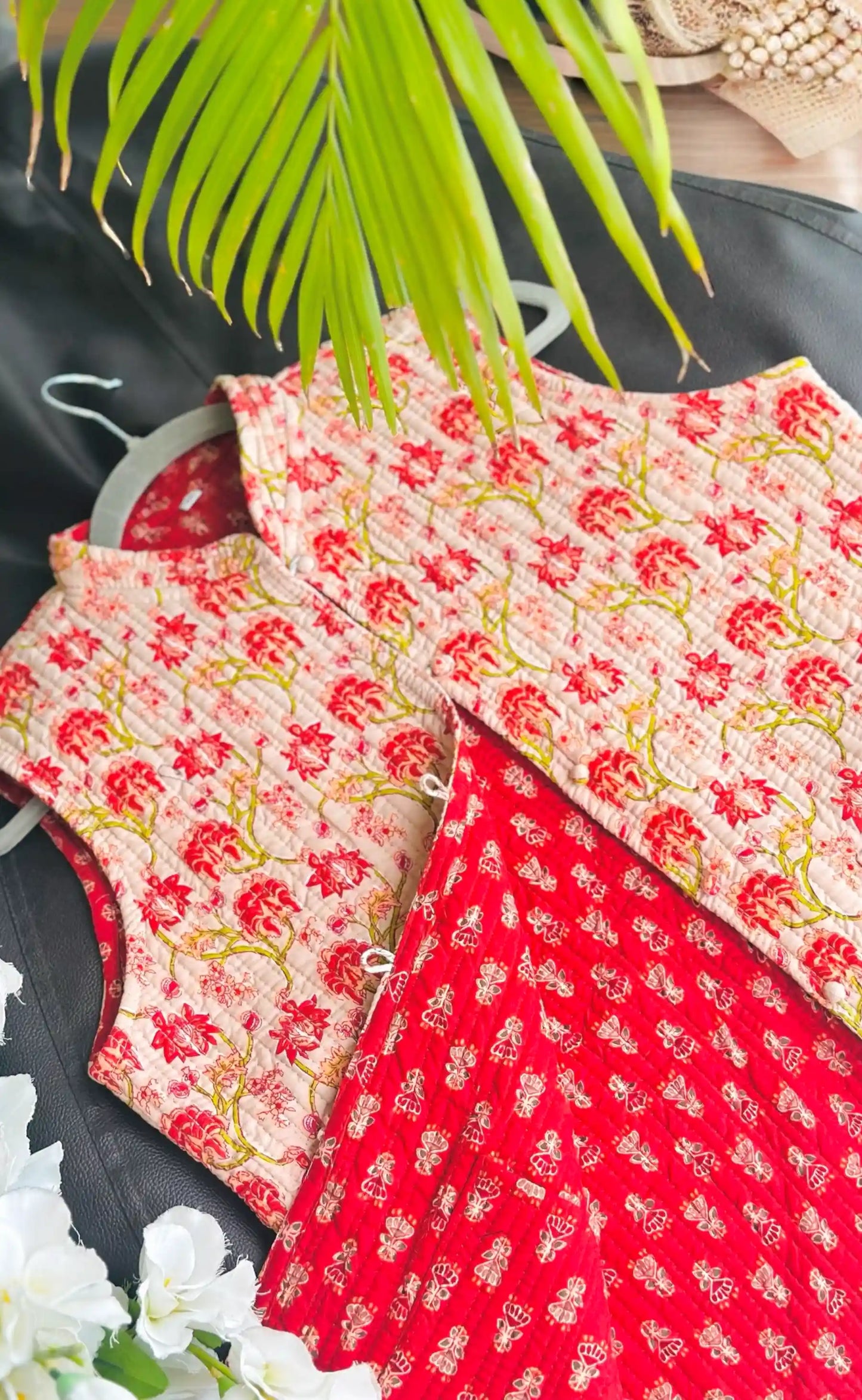 Reversible Cream Jaipuri Jacket