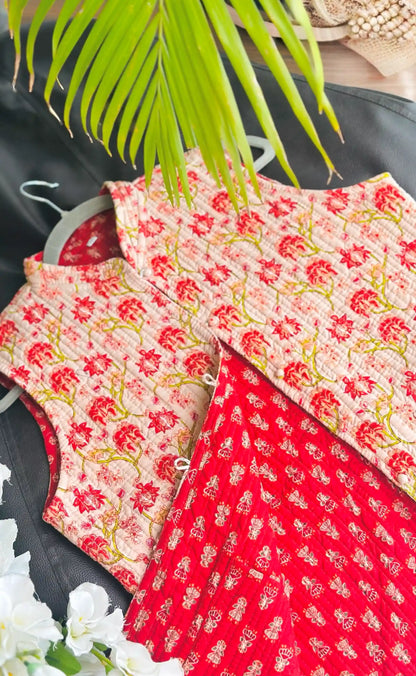 Reversible Cream Jaipuri Jacket