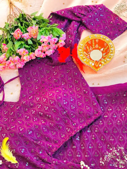 Rangrez Wine Sequence Blouse