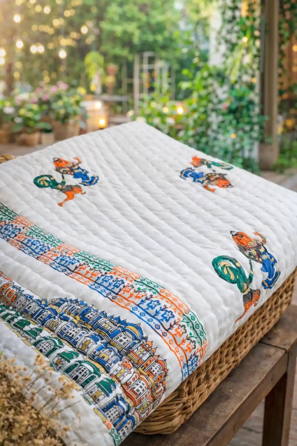 Handcrafted Heritage Reversible Cotton Quilt