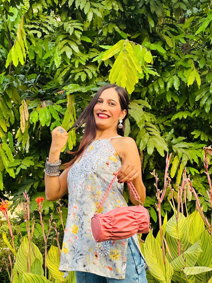 Colorbliss Grey Naaz Chikan Short Kurta