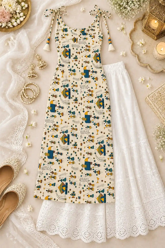 Jaipuri Handblock Style Printed Kurta