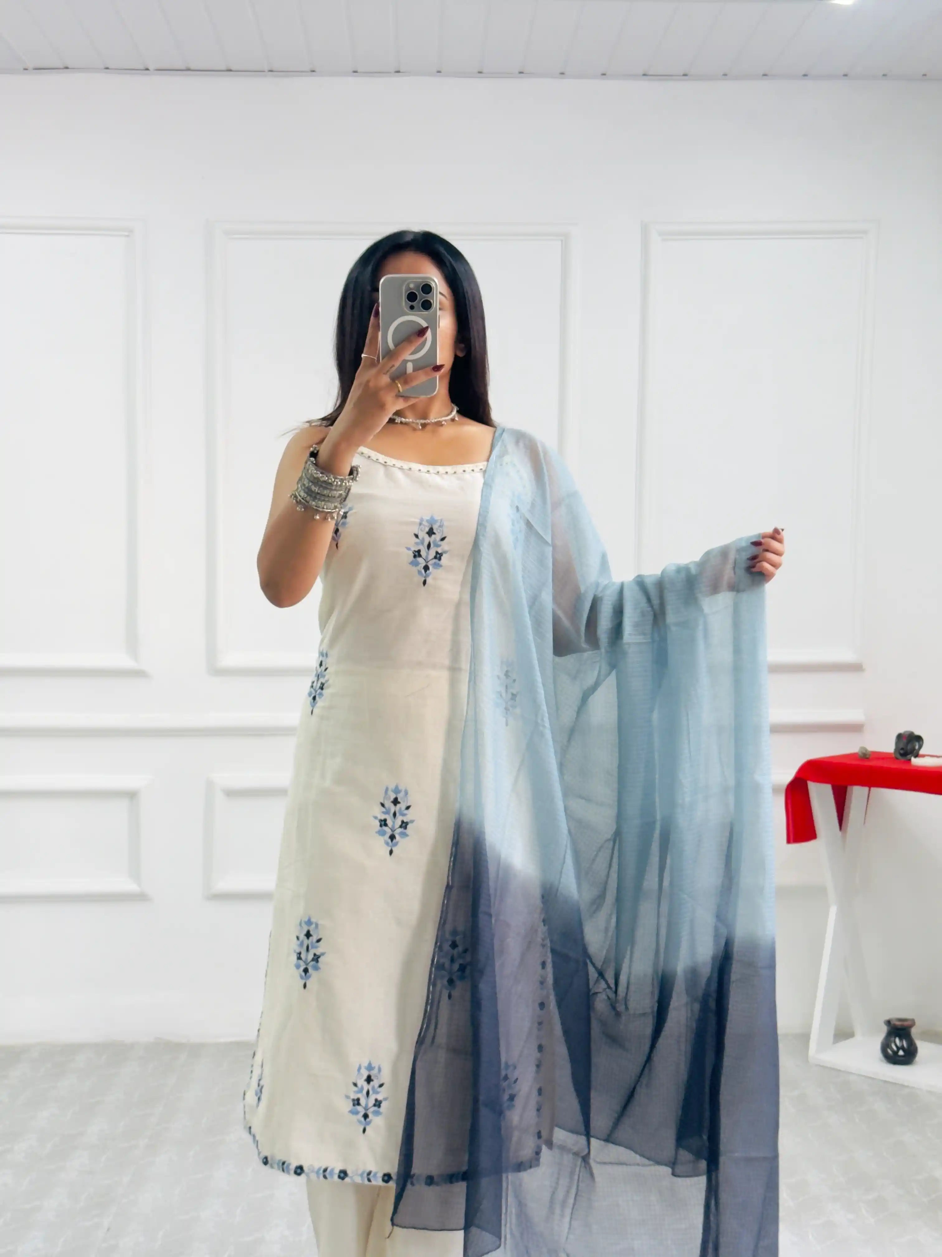 Embroidered Meher Suit Set