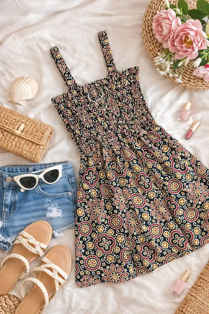 Black Kalamkari Cute Jaipuri Peplum
