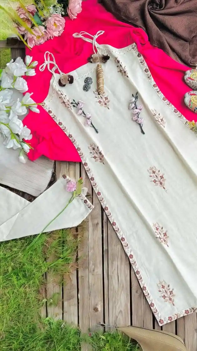 Brown Embroidered Meher Suit Set