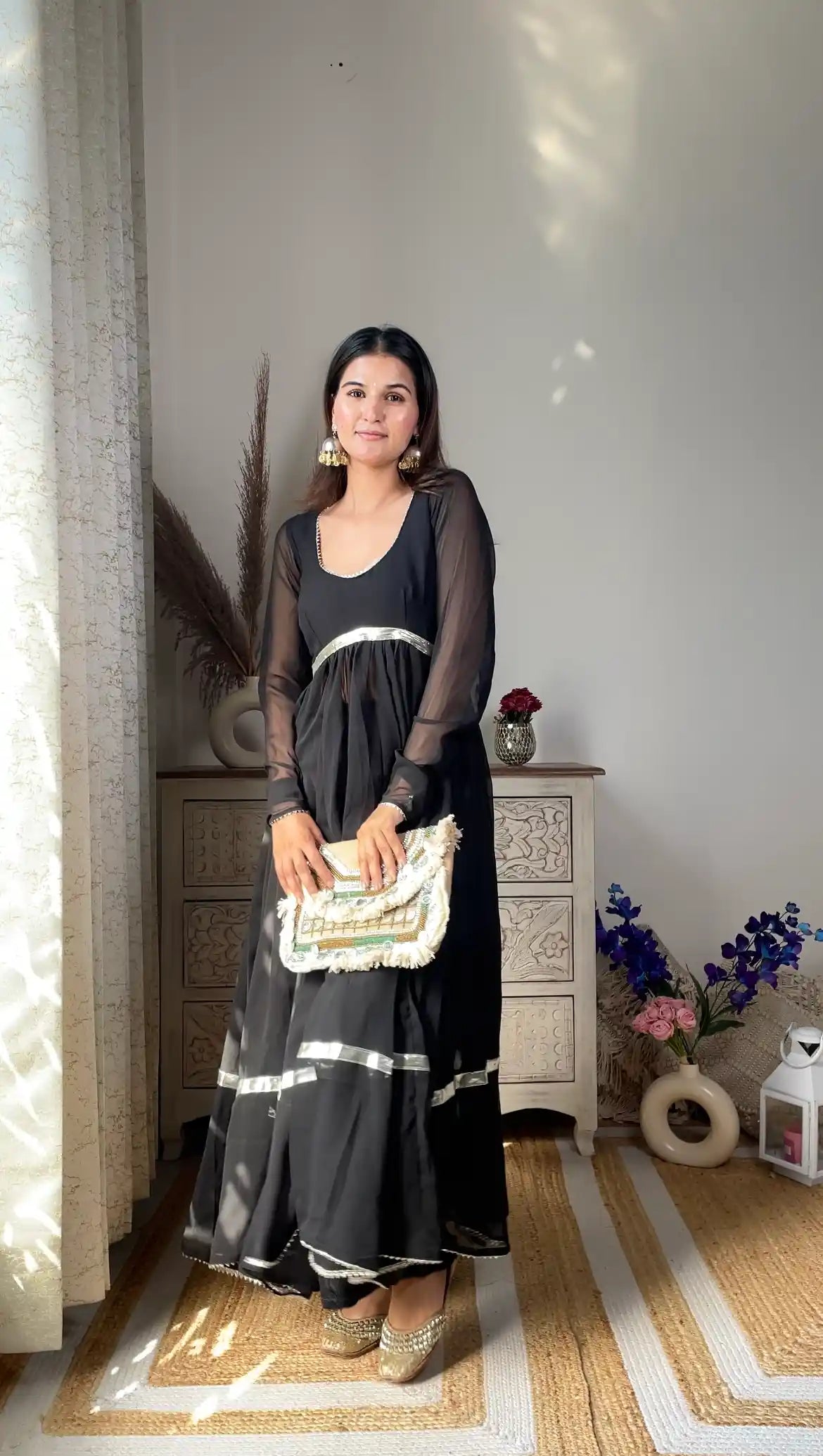 Swati's Twilight Black Gulnaz Anarkali