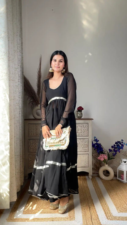 Swati's Twilight Black Gulnaz Anarkali