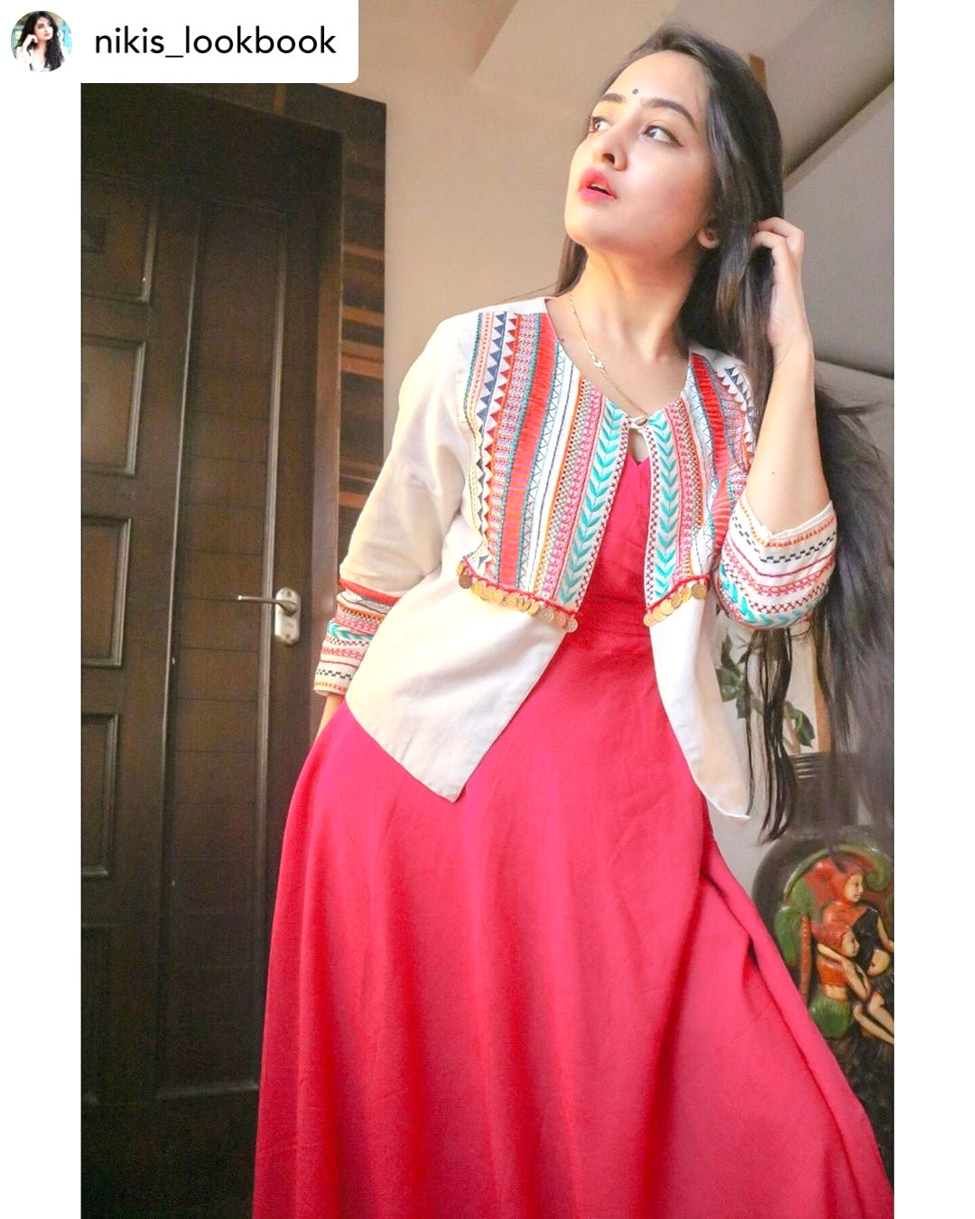 White Jaipuri Embroidered Jacket