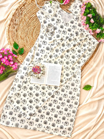 Meher Boho Elephant Print Ethnic Set